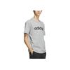Adidas Round Neck Logo Letter Print Pullover Short Sleeve T-Shirt Men Tops Medium-Heather-Gray JI5073