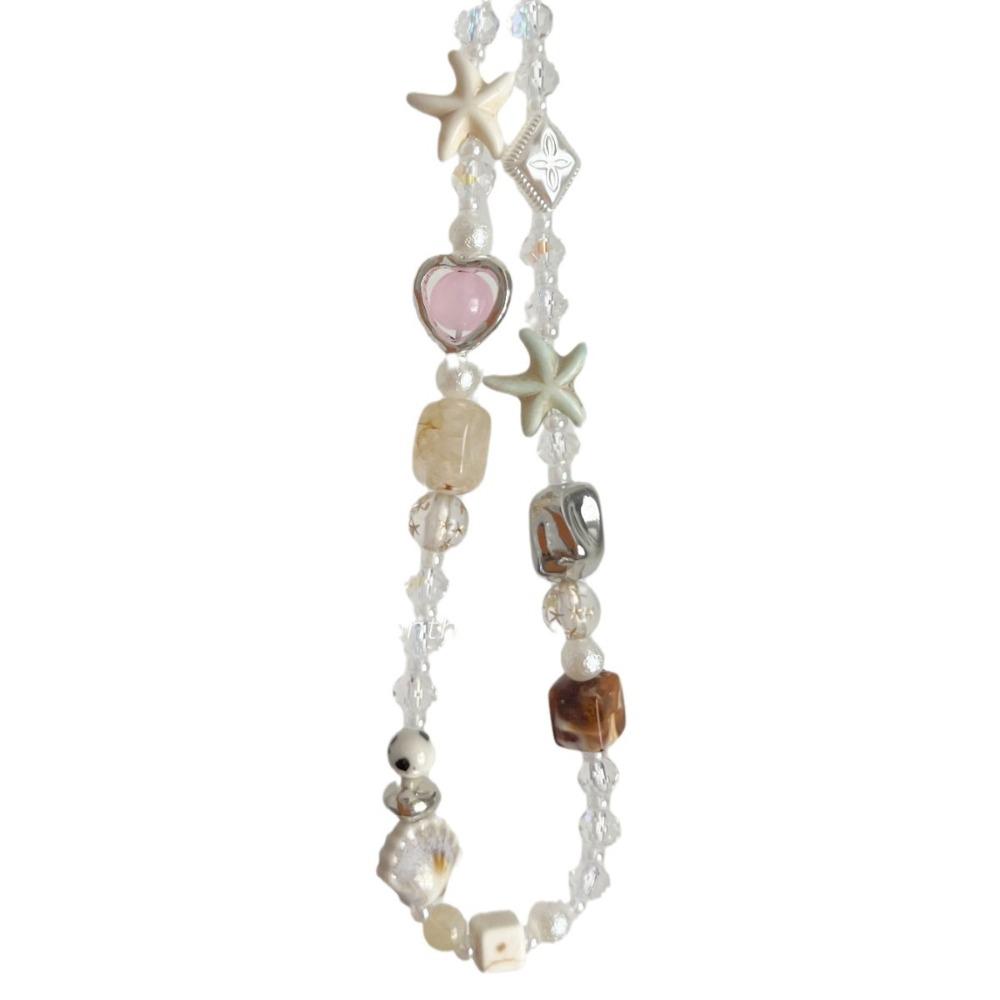 

Ремешок на запястье для телефона ручной работы Звезда Жемчуг Шармы для телефона Модный брелок для сумки Style A