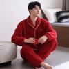 Pajamas men's winter coral fleece thickened fleece warm 1011 new autumn and winter flannel high-end loungewear