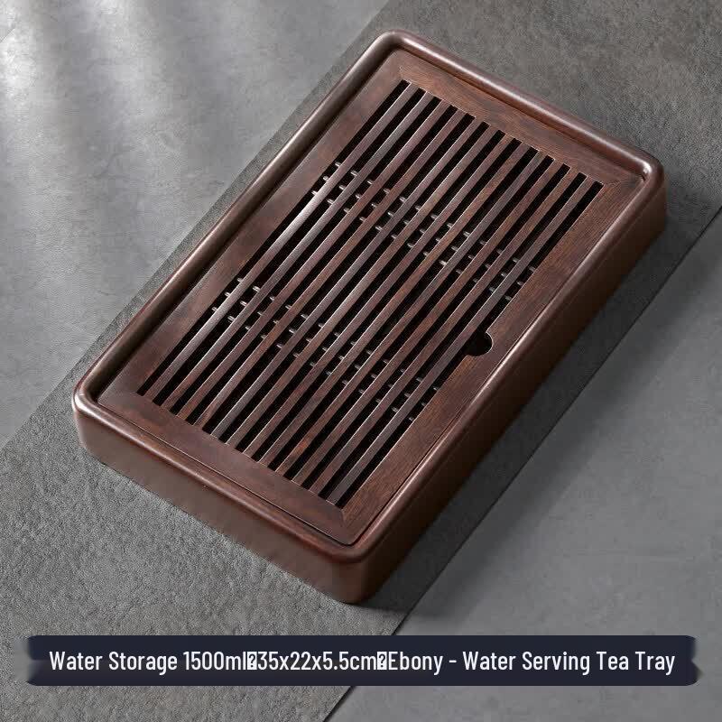 Youluo Premium Ebony Solid Wood Rectangular Tea Tray