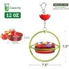 Hummingbird Feeder - Wide Mouth Nectar Feeder with Ant Moat, Easy-Refill Top & Leak-Proof, Unique Gift Outdoor Garden & Backyard Decor Hanging -