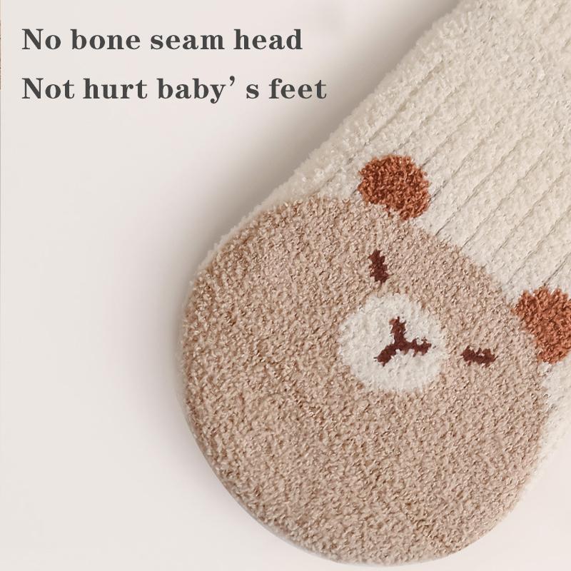 Winter Baby Stockings Warm Thick Baby Long Tube Socks Cute Cartoon Loose Cuff Newborn High Knee Socks