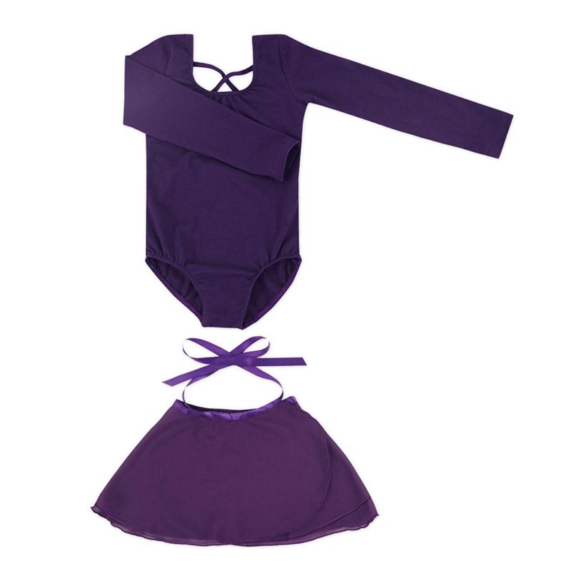 Barnedansekostymer Ballettkropp og skjørt for jenter i to deler