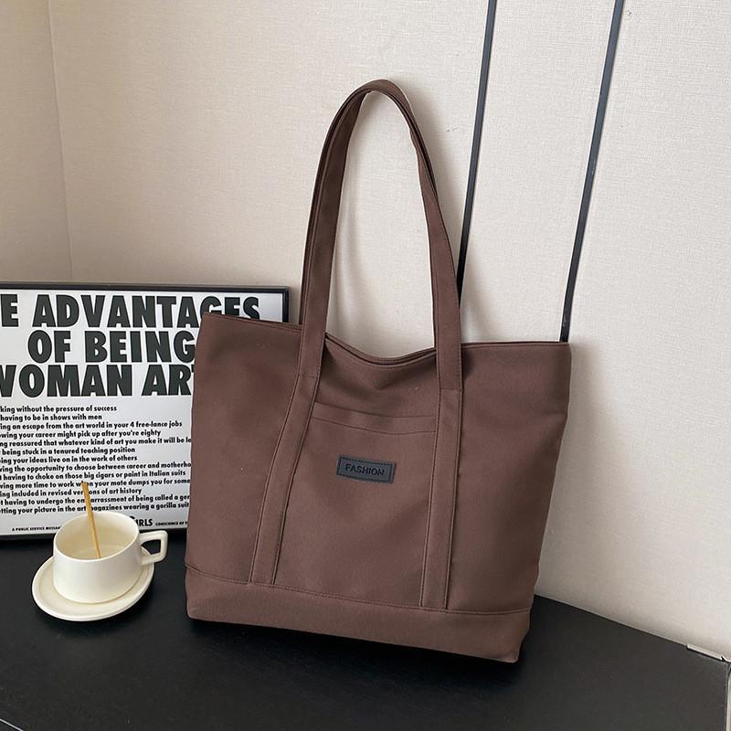 Stylish Large Capacity Canvas Tote Bag For Women Soft And Trendy Streetwear Bag