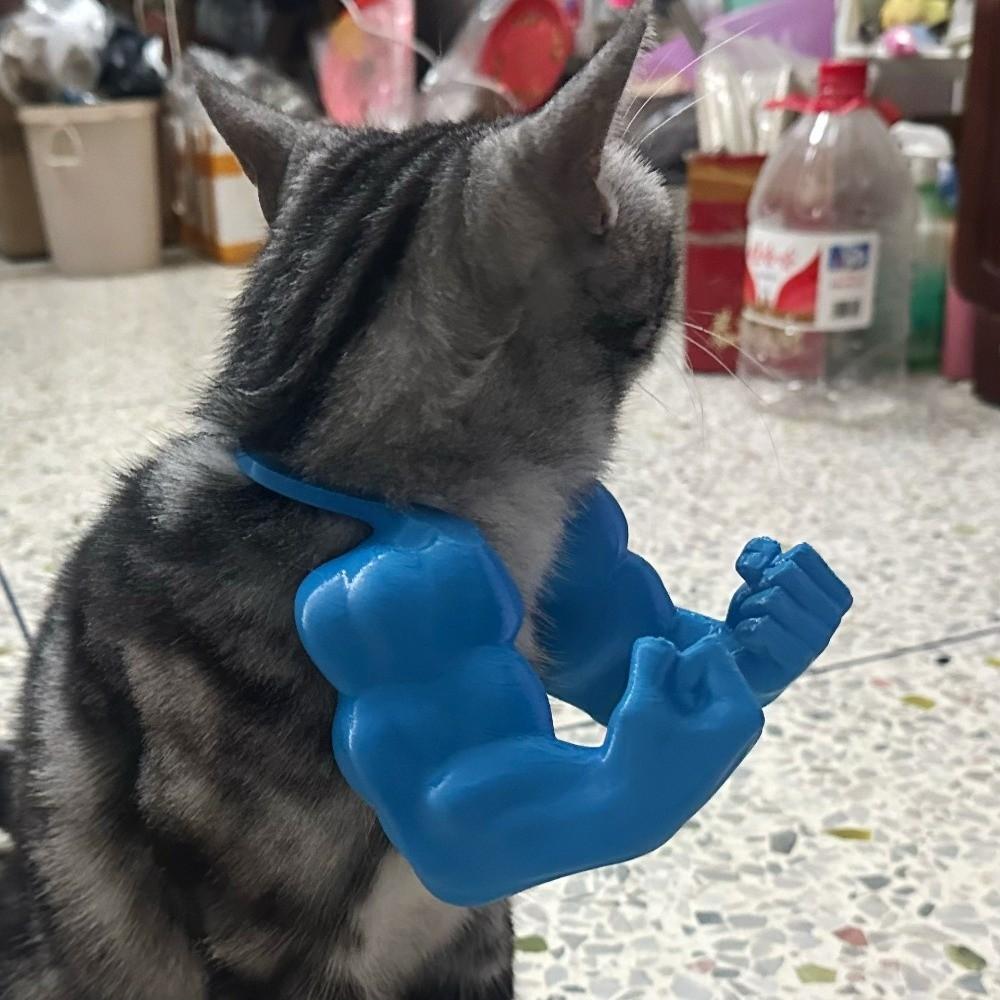 Party Supplies 3D Printed Cat Fist Hulk Arm Neck Hanging Funny Pet Green Giant Arm Unique Cat Muscle Neck Arm Cat Lover Gifts