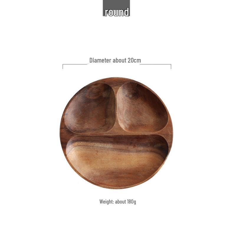 Japanese Style Walnut & Ebony Divided Dipping Dish