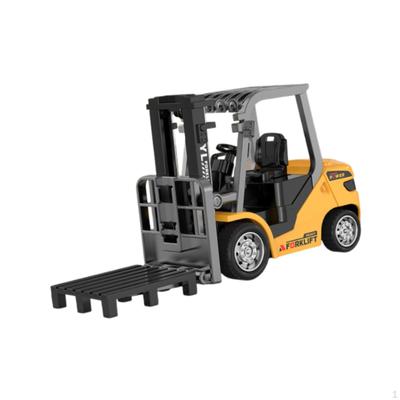 Chariot élévateur RC 1/64 Mini Métal Rechargeable Robuste avec Son Véhicule d'Ingénierie Jouet de Construction