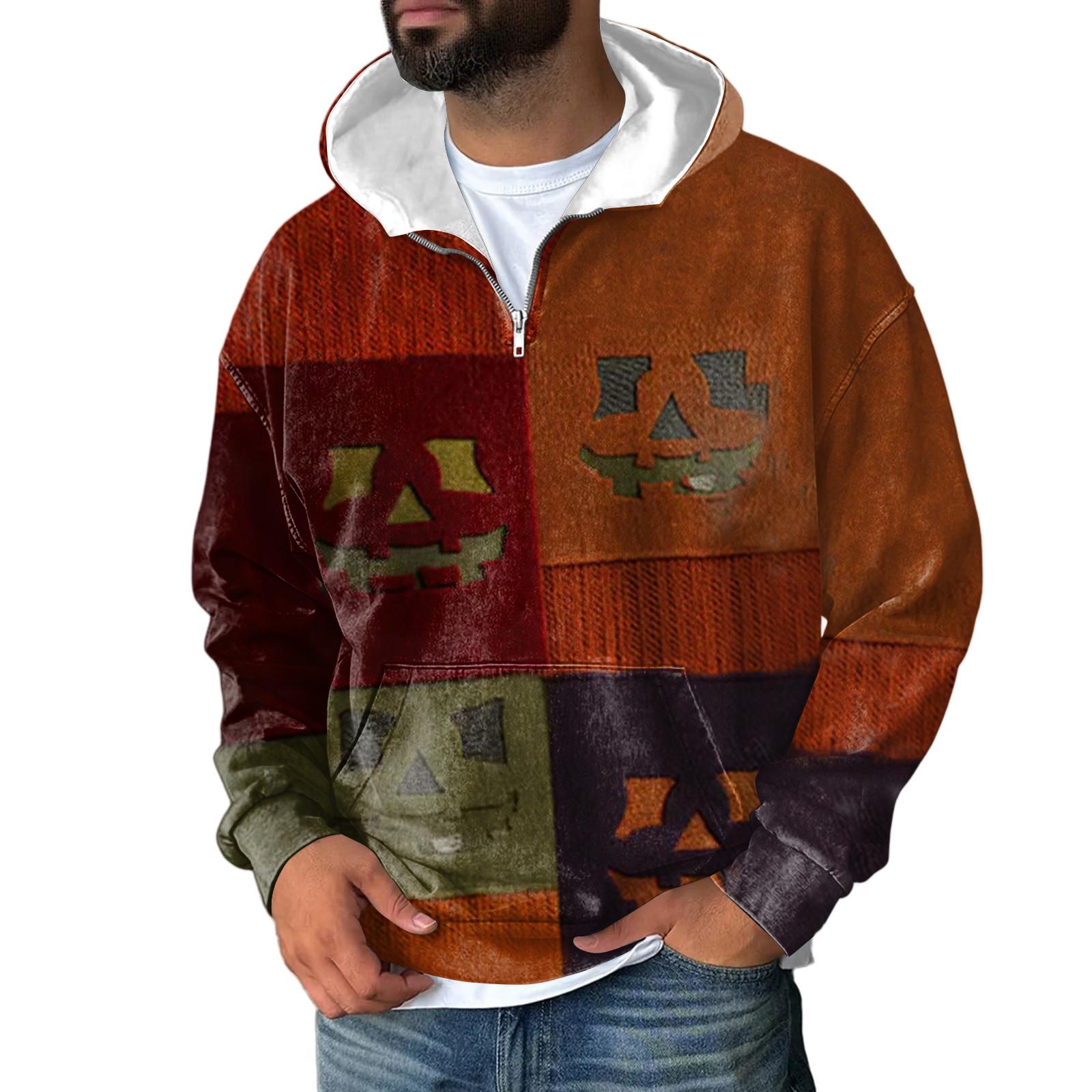 

Мужские толстовки на молнии с карманами, винтажные, повседневные, легкие XXXL винный