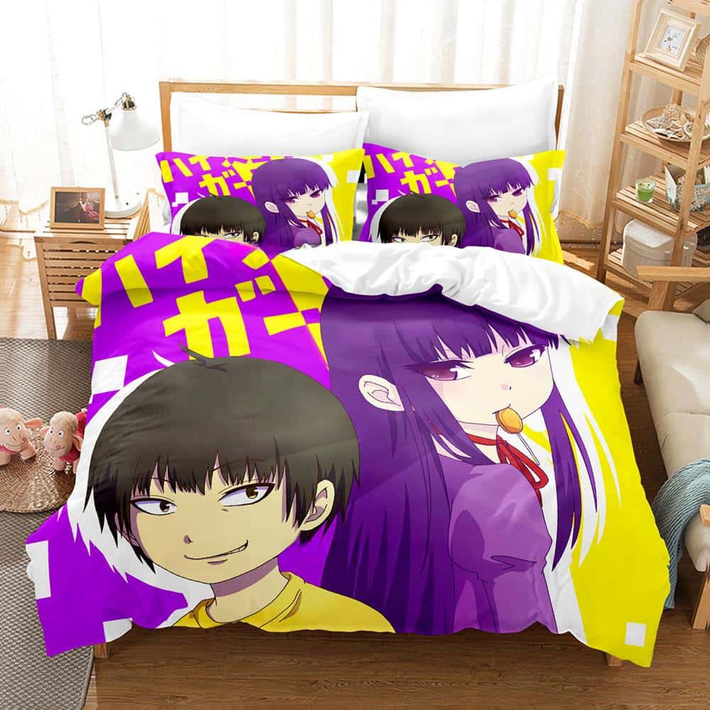 New Kawaii Hi Score Girl Bedding Set Single Twin Full Queen King Size Bed Set Adult Kid Bedroom Duvet cover Sets Girls Anime Bed
