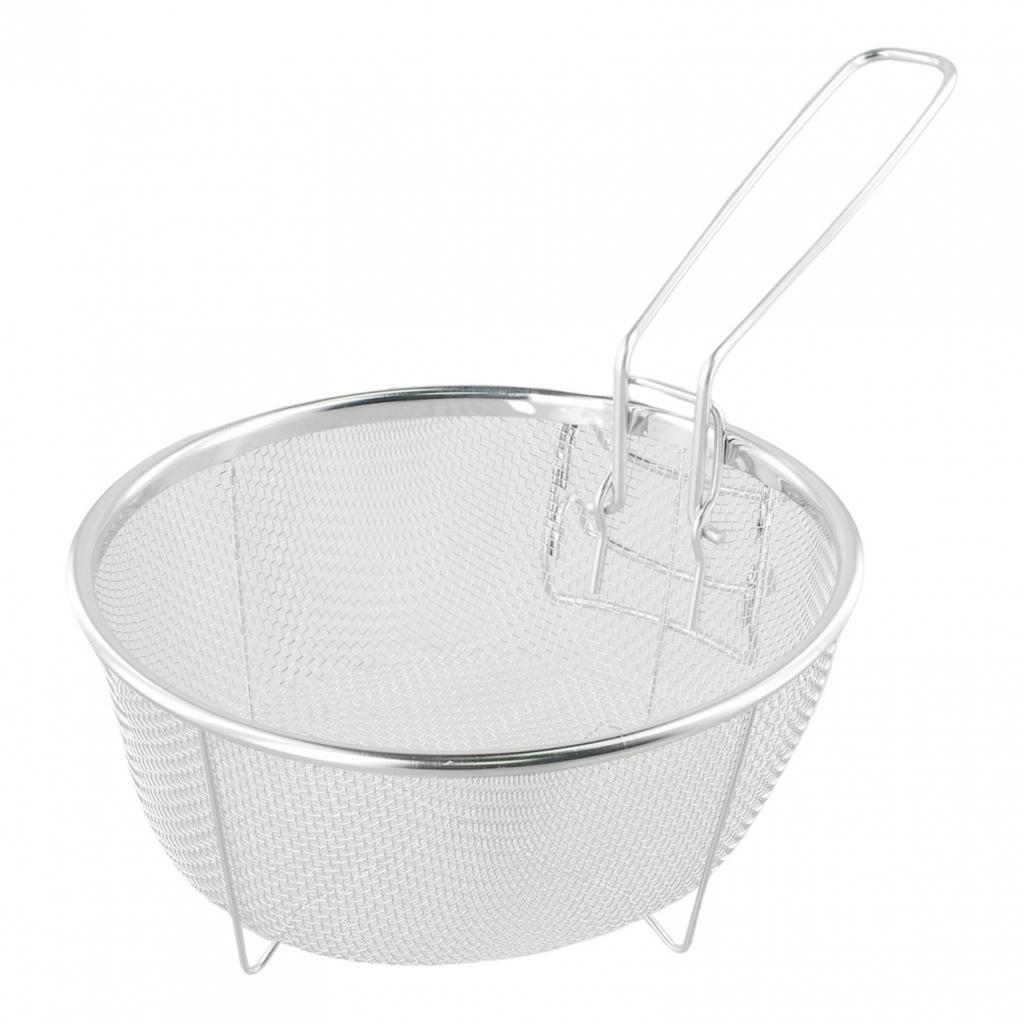 Lightweight and Compact Stainless Steel Deep Fry Basket for Easy Storage
