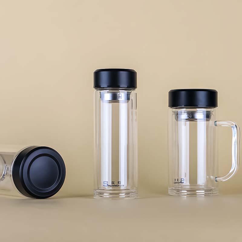 Shuanghan Double-Layer Borosilicate Glass Office Cup