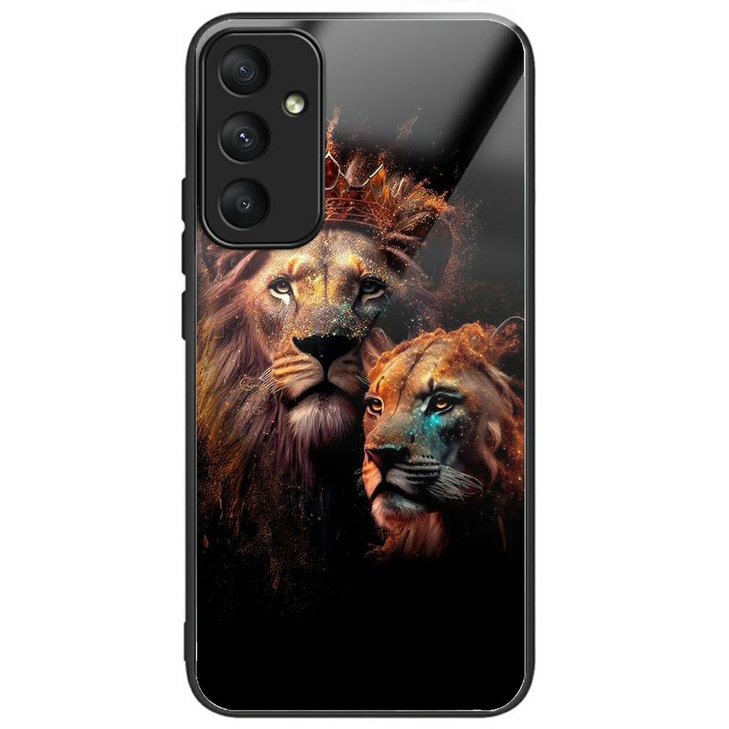 Für Samsung Galaxy S25+ Hülle Gehärtetes Glas TPU Sturzsicher Musterdruck Handyhülle