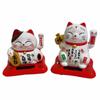 Brought Good Fortune and Connections Q-FLA Solar-Powered Maneki-Neko (Lucky Cat) Ornament, 794735, White,