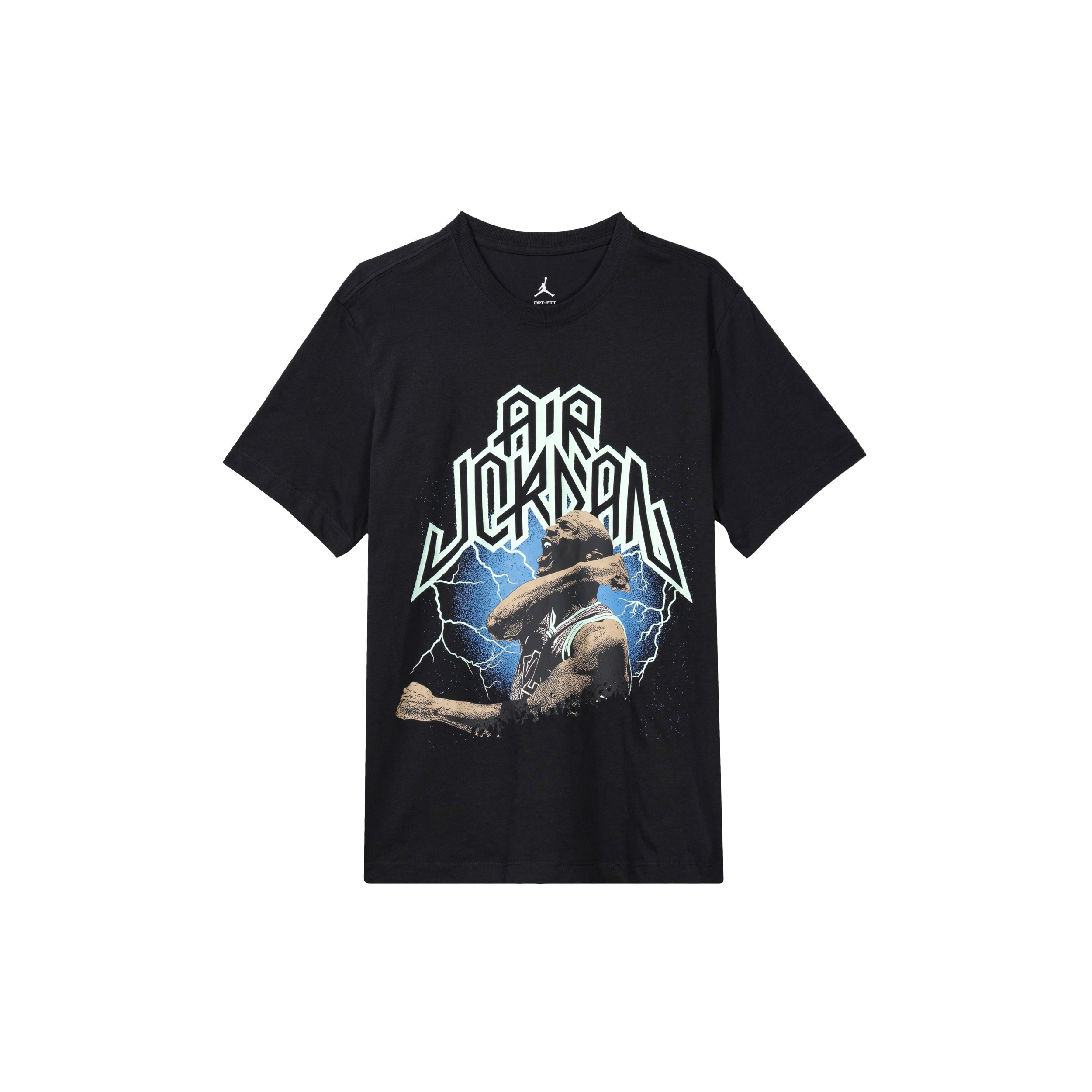 

Jordan Футболка мужская повседневная с коротким рукавом и круглым вырезом в стиле ретро с американским принтом букв, черная FN6017-010 XL
