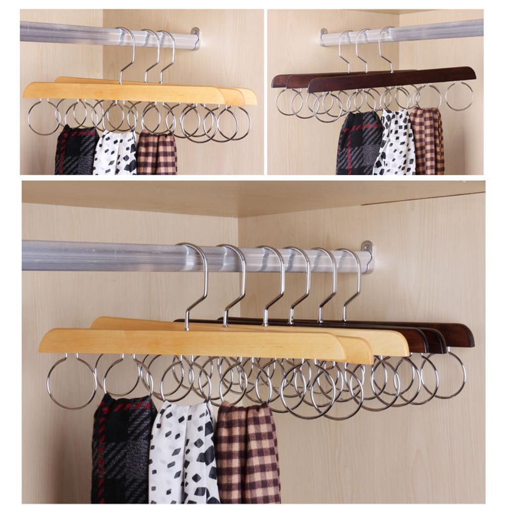 5 otvorů kroužek provaz šál víceúčelový displej šátek pásek kravata otvory držák úložný věšák na oblečení organizér do šatní skříně