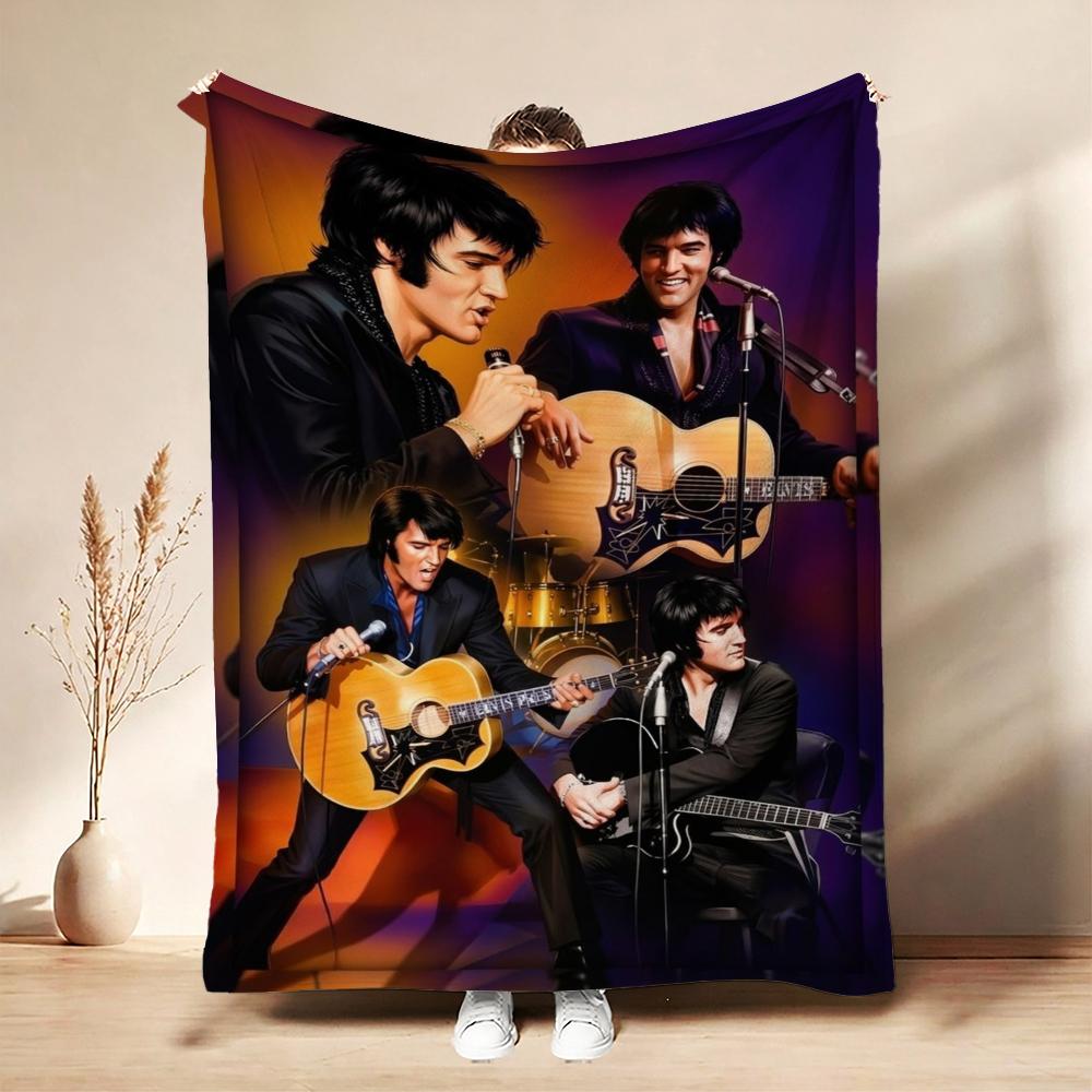 Gothic Vampire Nobleman Intricate Dark Patterns Flannel Blanket Allseason Fleece Blanket For Living Room Bedroom Gaming Room Home Decor