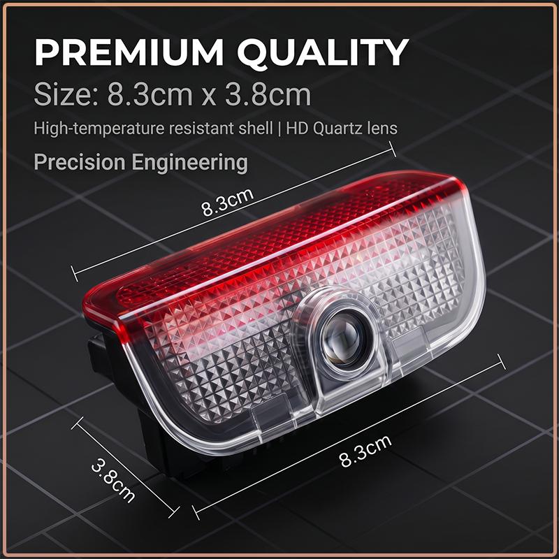 2 Stück Auto LED Tür Willkommens-Projektorleuchten Kabellose Geister Schatten Trittbeleuchtung für Skoda Octavia A5 A7 Fabia 1 Superb Kamiq Rapid Yeti Citigo S Kodiak