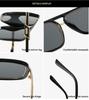 Oversize Sunglasses Fashion Square Metal Glasses Double Bridge Men Gradient Sunglasses Women Eyewear
