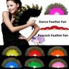 65cm Großer Pfauenfedernfächer 28 Speichen Square Dance Performance Fächer Hochzeitsfeier Dekoration