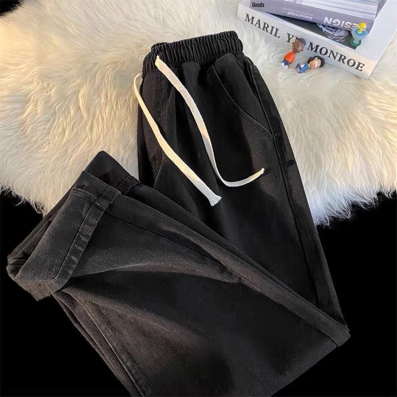 Spring/Summer Women's Retro High-Waisted Straight-Leg Wide Jeans - Loose, Slimming, Trendy for Students