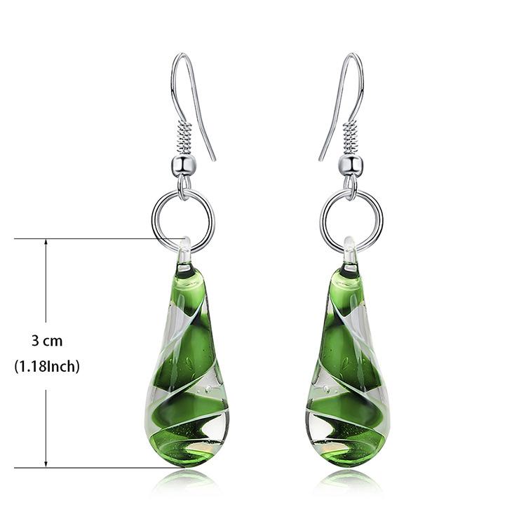 Art Earrings for Women Teen Girls Mom Sister, Murano Glass Baroque Art Glazed Waterdrop Dangle Earring Jewelry Gifts for Her