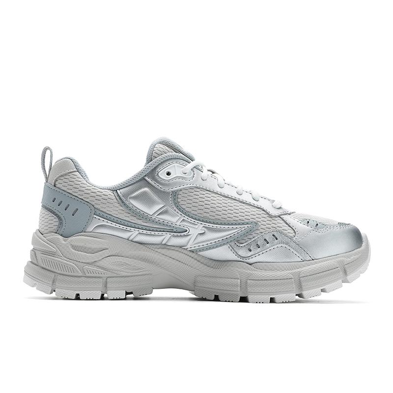 Fila Blade Silver Tooth Shoes Fashion Versatile Comfortable Trendy Casual Low Top Running Shoes Women Sneaker Antarctic-Gray F12W512101FAS