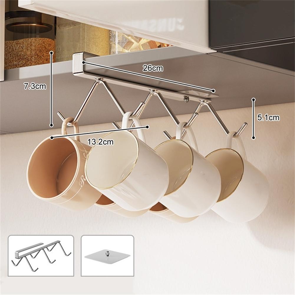 26x13.2x7.3cm Mug Hooks 26CM Long Version Easy Installation Hook Efficient Use Of Space Fixed Sticker Included