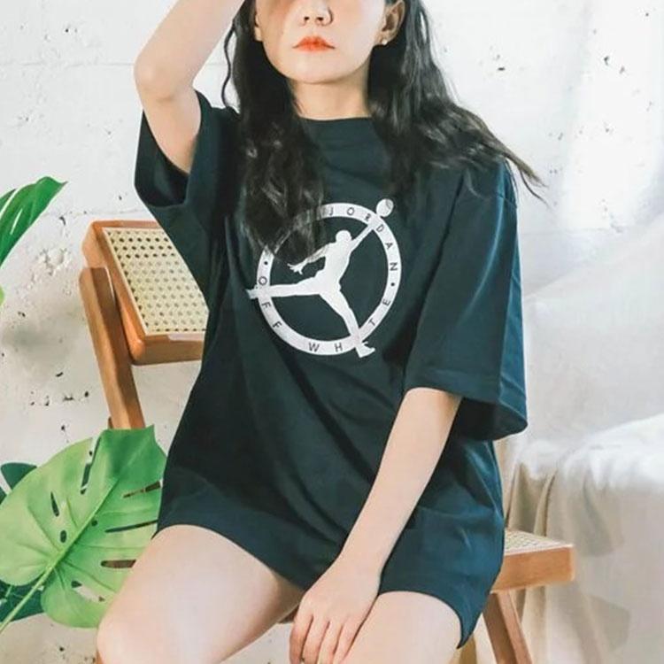 Air Jordan X Off-White MJ T-Shirt Asia Sizing 'Black White Forest Green' Men's DM0062-010
