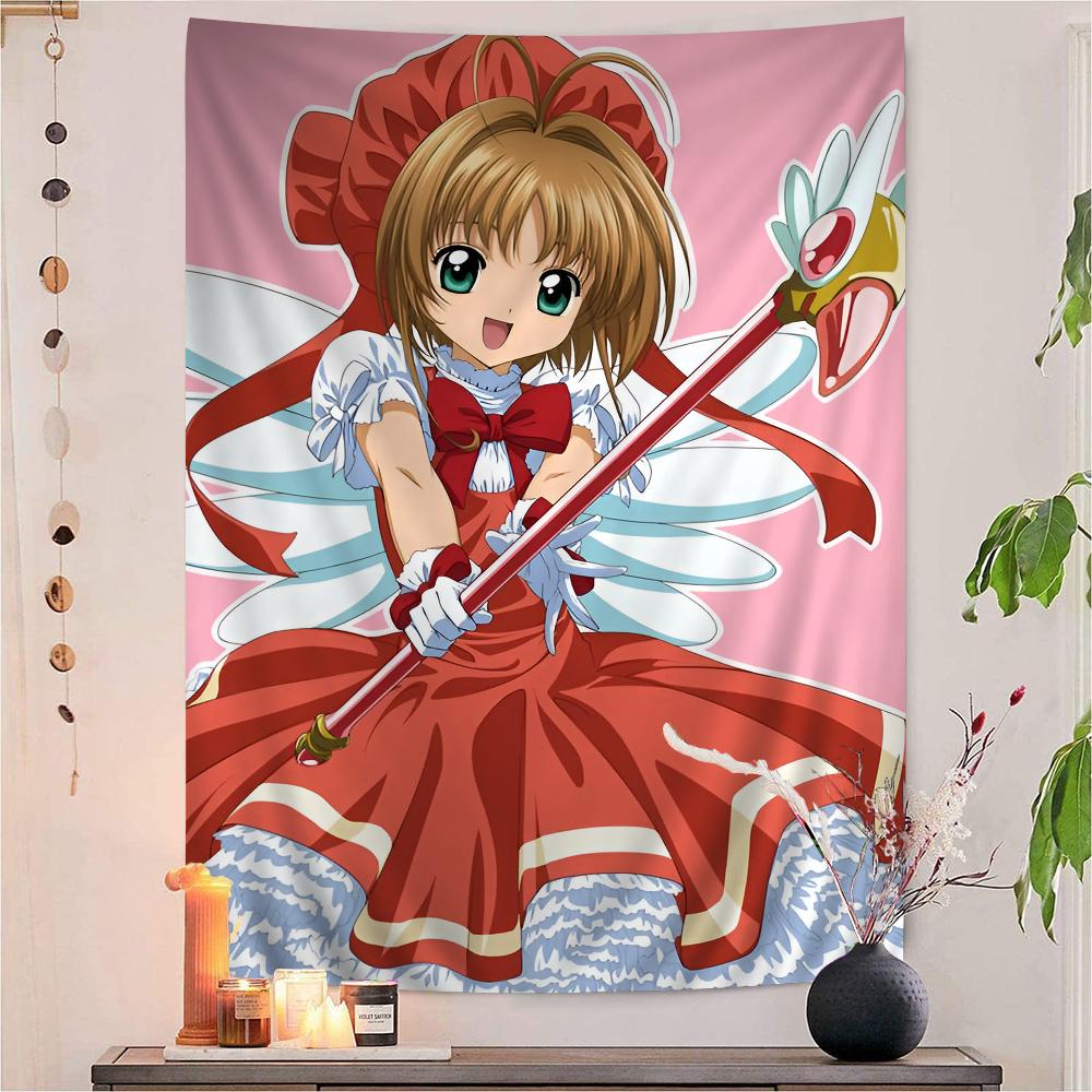 bilibili Anime Cardcaptor Sakura Cartoon Tapestry Art Science Fiction Room Home Decor Art Home Decor