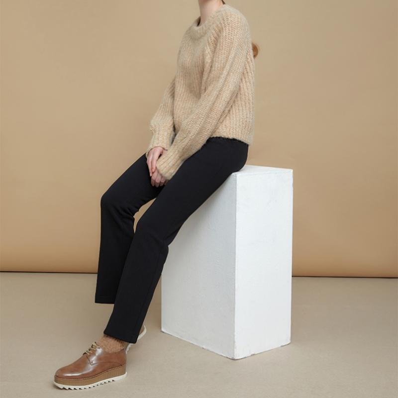 Baiyu Women Milk Fleece Bonded Pants Set Tbbw