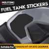 For  YAMAHA MT-09 2013-2020 Rubber Black  Anti Scratch Motorcycle Fuel Tank Pad Anti Slip Traction Grip Pad Decal