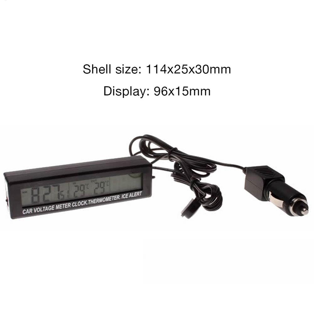 Adeeing EC88 Car Thermometer  Clock  Voltmeter Electronic Clock Two-color Electronic Thermometer