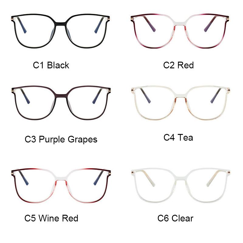 TR90 Vintage Oversized Cat Eye Myopia Glasses Trendy Eyeglasses Frame Women Clear Lens Vision Correction Glasses -1 -2 -3 Oculos