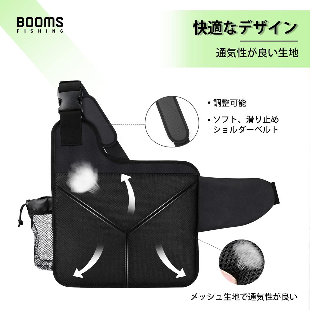 Booms Fishing IB1 Fishing Bag, One-Shoulder Bag, Multifunctional, Large Capacity, Size: 31cm X 23cm X 15cm