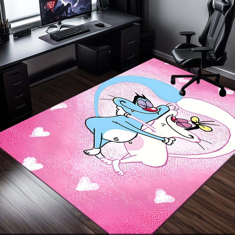 1PC Oggy Rug for Livingroom,Bedroom, Palyroom, Chair Rug, Area rug, Game Carpet, Large Size Rug Fan Christmas gift