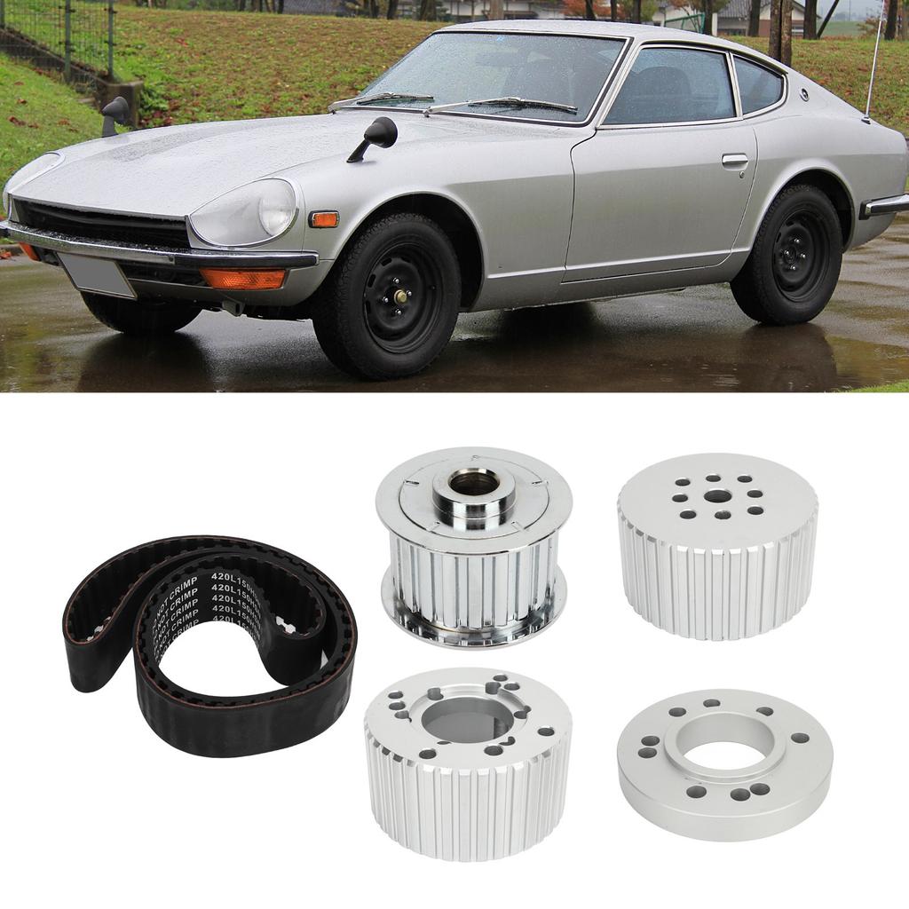 Belt Pulley Kit with 1.5in Width Cogged Belt PC2258 Replacement For 383 400 413 440 Engine