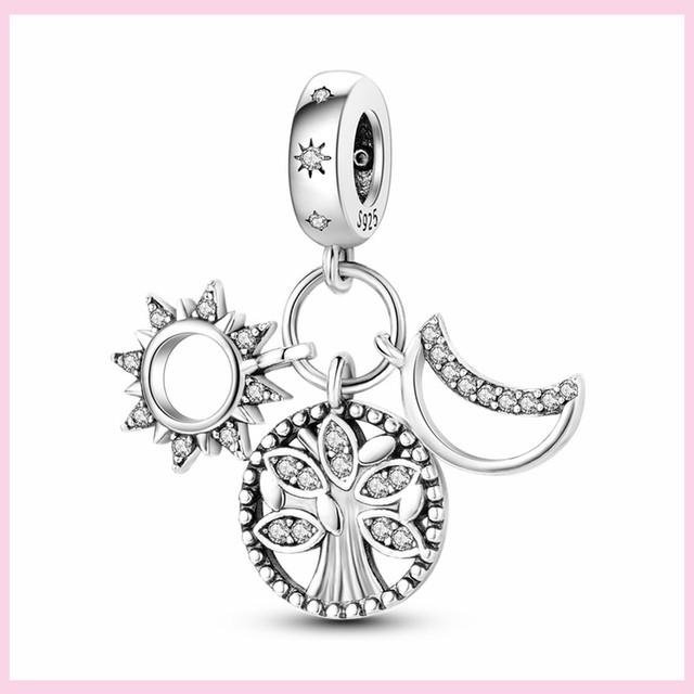 

925 серебряных бусинок с голубыми глазами, светящихся в темноте, подвесок-светлячков для браслета, подвесок, ювелирных изделий