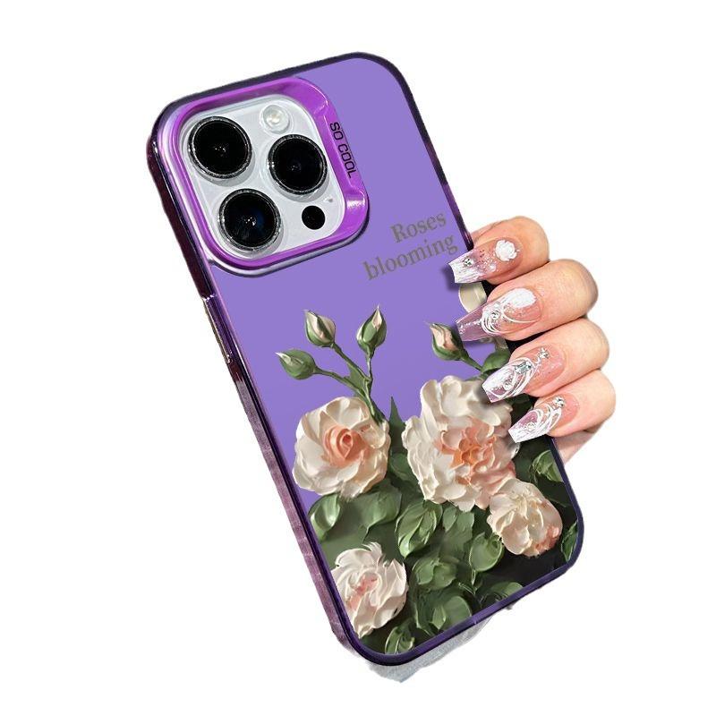 Beautiful flowers and grass Phone case iPhone 15 Pro Max 11 12 13 16 14 Plus Silicone Shockproof Case Lens protector shell