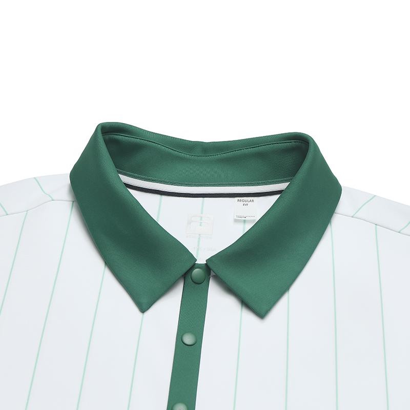 Fila Tennis Fashion Minimalist Striped Casual Sports Tennis Versatile Comfortable Knitted Short Sleeve Polo Shirt Men Tops A11M533139F-ZA