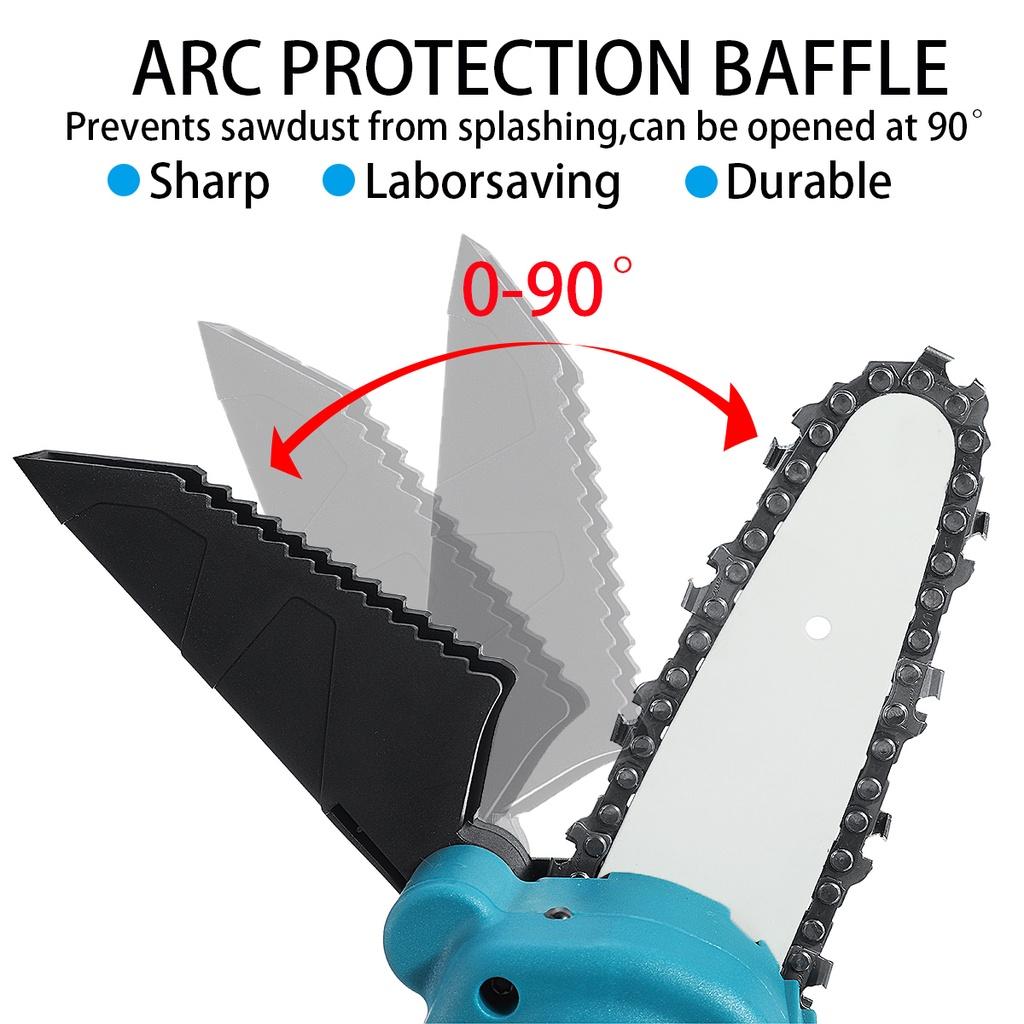 1500W 4 Inch Mini Electric Chain Saw Cordless Rechargeable Chainsaw Woodworking Garden Tool