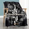 Juventus Customize Your Name Blanket Cozy Customizable Blanket Soft Warm Cozy for Nap Picnics Bed Seaside Four Seasons Universal