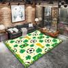 Tapete Quadrado com Padrão de Futebol da Copa do Mundo, Tapete de Área, Tapete para Sala de Estar, Quarto, Sofá, Sala de Brincar, Decoração, Tapete Antiderrapante, Presentes de Feriado e Aniversário