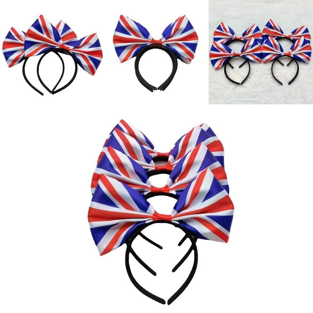 Stilvolles Union Jack Haarband Alice Stirnband Mit Großer Schleife Für Männer Und Frauen Platinjubiläum