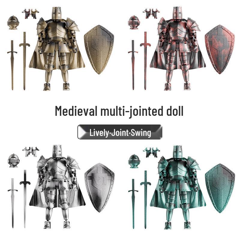 Fifth Gen Medieval Warrior Robot Doll - Jointed Action Figure & Creative Stress Relief Toy.