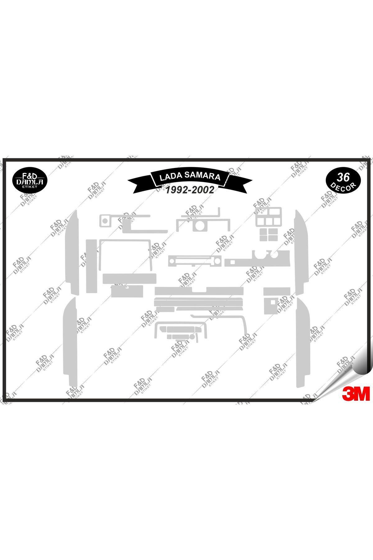 

Lada Samara 1992- 2002 Torpido Konsol Trim Göğüs Maun Kaplama Set 36 Parça Gümüş