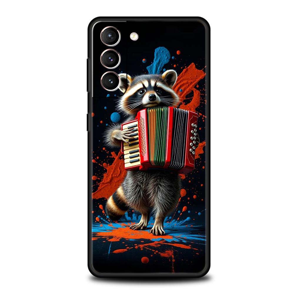 

Phone Case Cover for Samsung Galaxy S25 Edge S24 S23 S22 S20 S21 FE Ultra S10 S10E Plus 5G Soft TPU Capas Mapache Fundas Capas samsung s10E