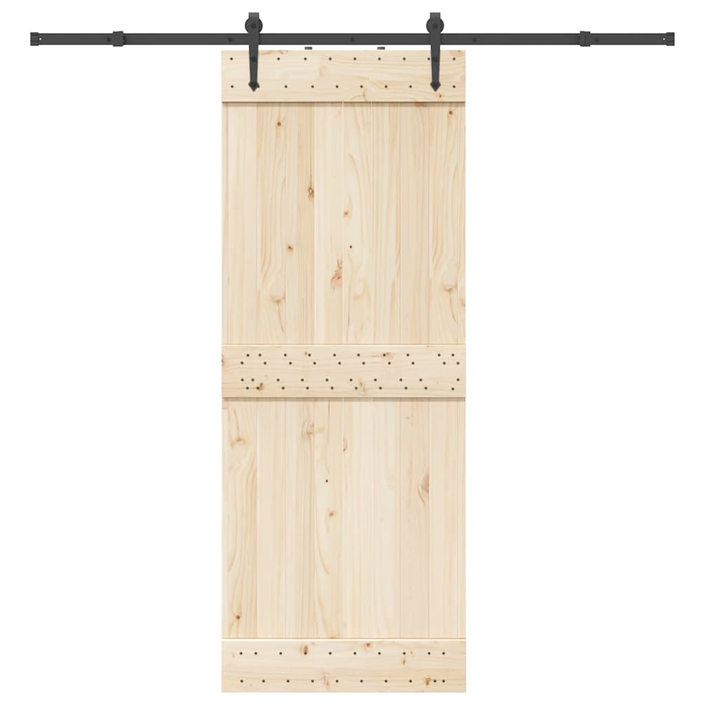 Vidaxl System for Sliding Door Installation, 213.5 Cm, Steel, Black