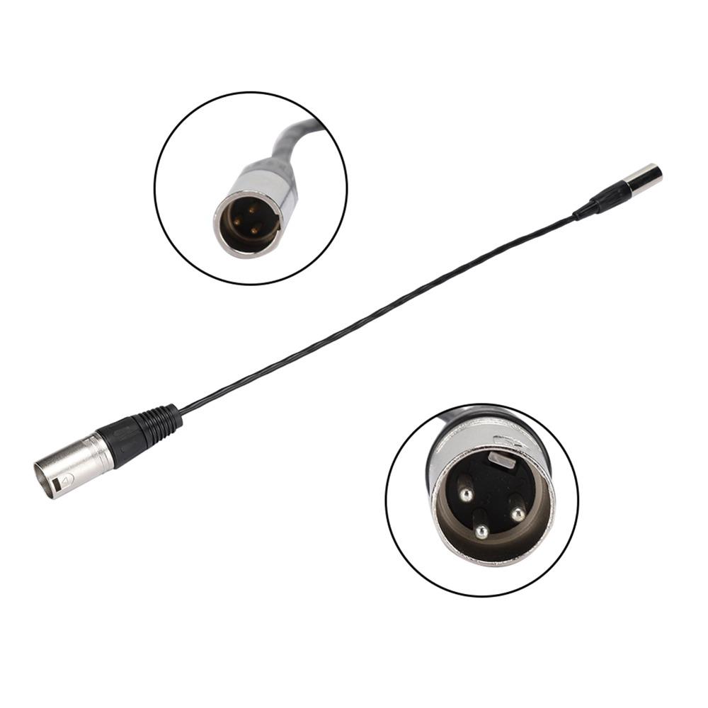 30cm/11.81in Mini XLR 3Pin Male to XLR Male Transfer Cable for Canon Audio Cable Video Recording