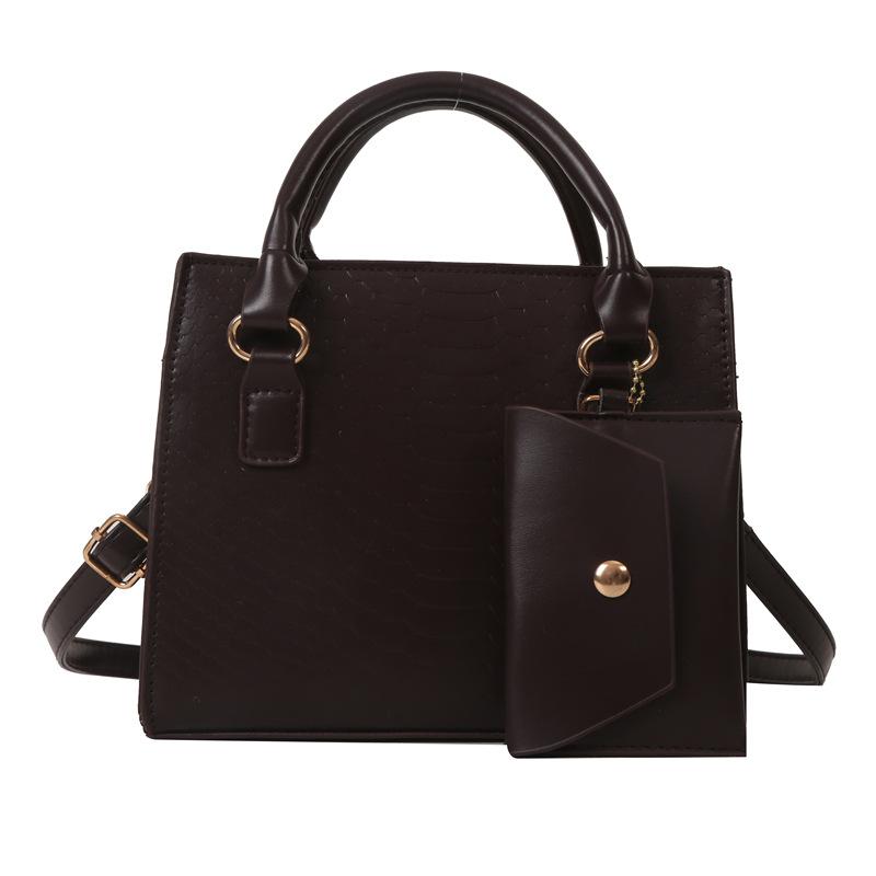 Women'S Bag, Small Square Bag, Niche Foreign Style Handbag, Crocodile Pattern Child And Mother Shoulder Bag, Messenger Bag Tide