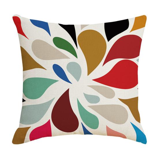 Geometric Print Pillowcase Breathable Cover Moisture All-Season Pillow Absorbing 45x45cm D
